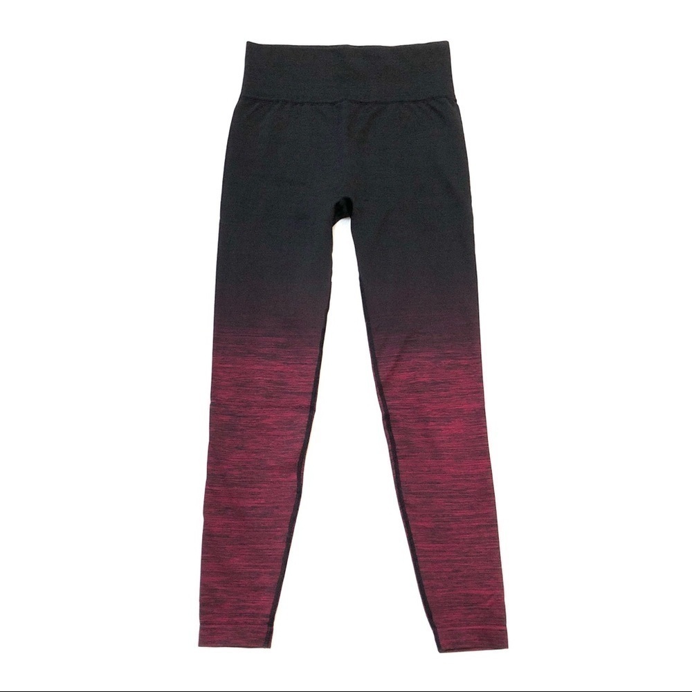 CODEFIT Yoga Power Flex Ombré Black & Burgundy Leggings Size S/M - Picture 5 of 8